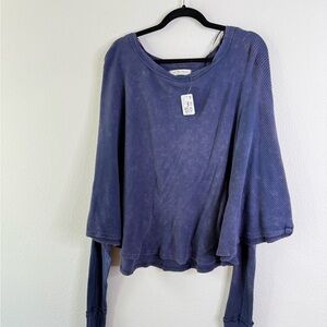 We The Free Blue Long Sleeve Top